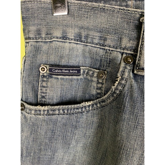 Calvin Klein Jeans Mens 34 Relaxed Straight Easy Fit Mid Rise Blue Denim - Picture 3 of 12